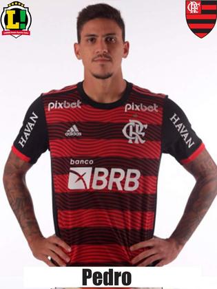 Pedro: 5,5 – Entrou no lugar de Everton Ribeiro, mas pouco acrescentou. Chegou a errar um passe simples de frente para a área que matou o ataque do Flamengo.  