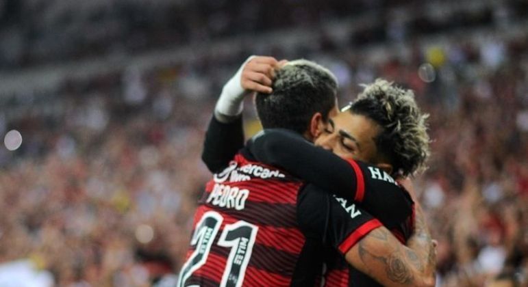 Pedro e Gabigol finalmente puderam jogar juntos. Graças a Dorival Júnior