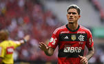 O atacante do Flamengo Pedro defendeu o Brasil na Copa de 2022