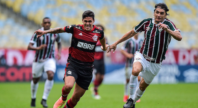 Hoje no Flamengo, Pedro marcou o primeiro gol contra o Fluminense no Maracanã