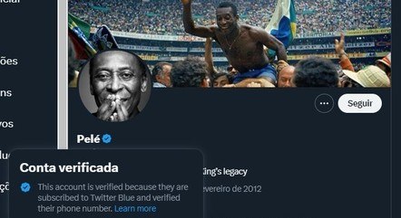 Pelé é listado como assinante do serviço