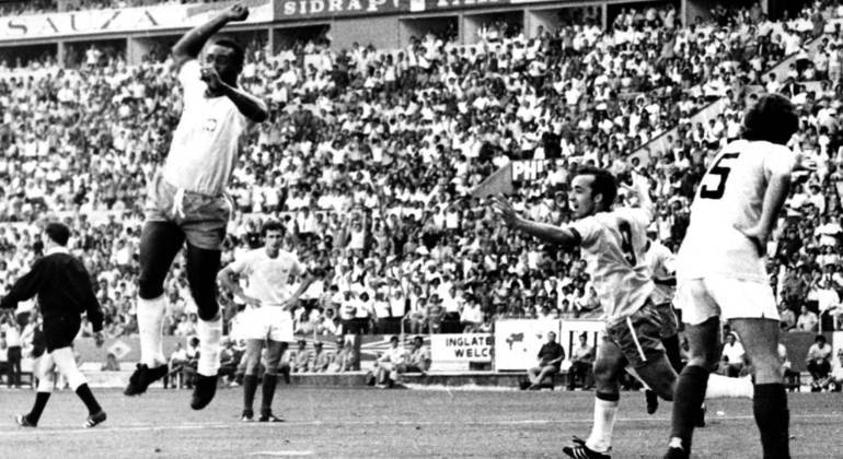 Pelé viveu o auge da sua carreira na Copa do Mundo de 1970, vencida pela seleção brasileira