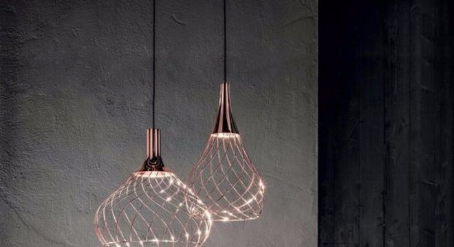 Pendente aramado rosé gold