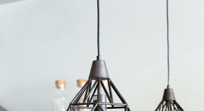 Pendente cinza para cozinha moderna