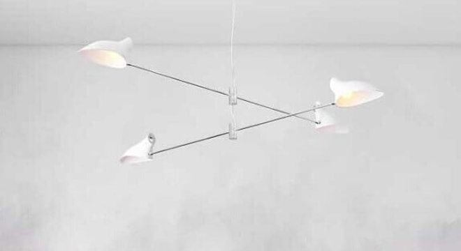 pendente para quarto cinza