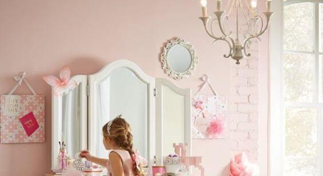 Penteadeira infantil com espelho e em mdf