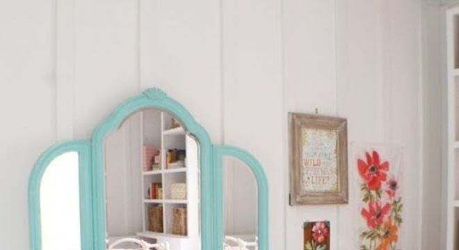 Penteadeira infantil na cor tifany para alegrar o quarto