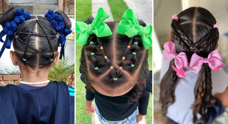 penteado infantil para escola