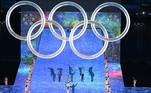 Como sempre, a Grécia foi a primeira delegação a entrar no estádio olímpico