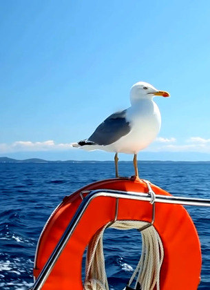 Perdidos no oceano, os dois sobreviviam capturando aves que pousavam no barco. 