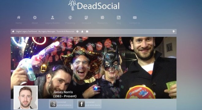 James Norris criou a DeadSocial em 2012 para administrar 'legados digitais'
