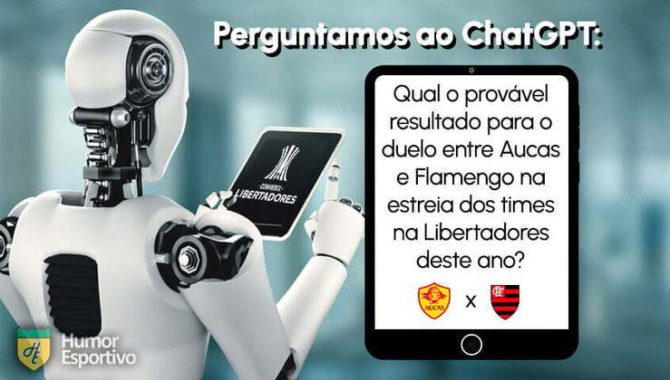 Perguntamos ao ChatGPT: qual o provável resultado para o duelo entre Aucas e Flamengo na estreia dos times na Libertadores? Veja a resposta a seguir!