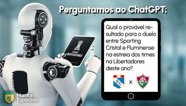 Perguntamos ao ChatGPT: qual o provável resultado para o duelo entre Sporting Cristal e Fluminense na estreia dos times na Libertadores? Veja a resposta a seguir!
