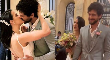 Pérola Faria e Mário Bregieira se casaram no último domingo (28)