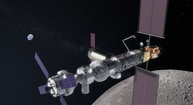 A Gateway seria um entreposto para os astronautas – e facilitaria uma ida a Marte no futuro