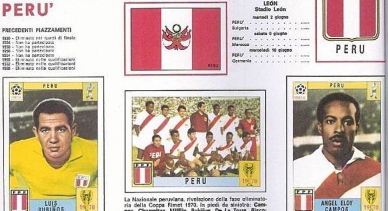 Página do Peru, num álbum italiano de figurinhas
