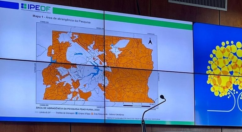 Mapa com área de abrangência da pesquisa