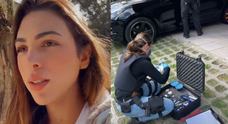 Pétala Barreiros mostra trabalho da perícia após tentativa de assalto