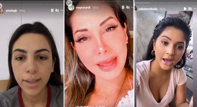 Pétala Barreiros, Mayra Cardi e Mileide Mihaile