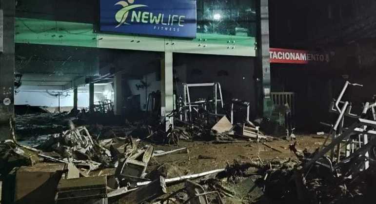 Academia localizada em Alto da Serra ficou totalmente destruída