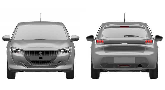 Peugeot 208 na dianteira e traseira: desenho repete modelo europeu no design e plataforma