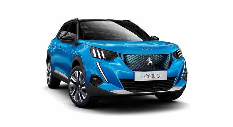 No visual o novo Peugeot e-2008 ficou mais parecido com o 3008 e com o 208