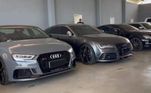 A PF encontrou um galpão com muitos carros de luxo, que foram avaliados no valor de R$ 350 mil reais cada