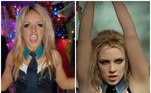 Pi DuVal e Britney Spears na performance de 'Me Against The Music'