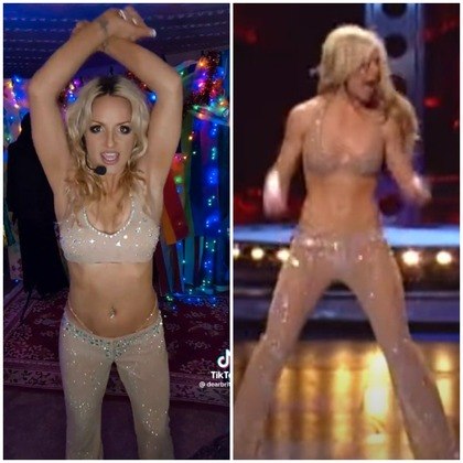 Pi DuVal e Britney Spears na performance do VMA 2000