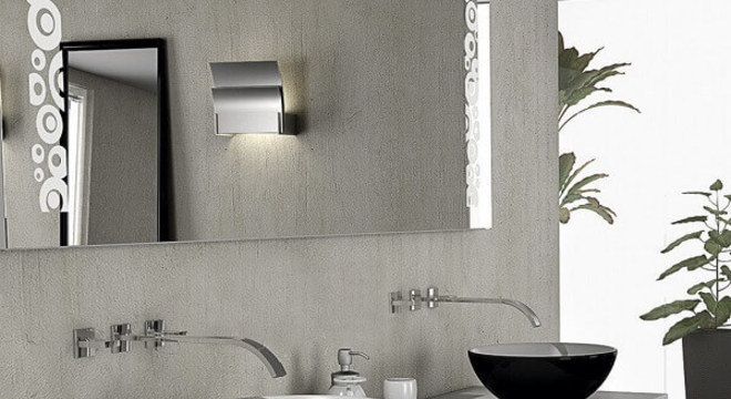 Pia de porcelanato com cuba de apoio redonda preta