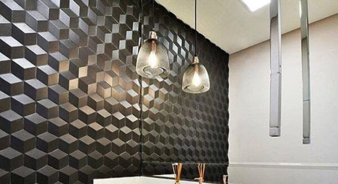 Pia de porcelanato esculpida em estilo moderna