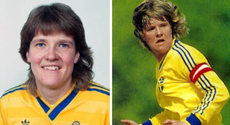 2. Atuação na seleção suecaNa seleção sueca, Pia foi a artilheira (fez quatro gols) e a melhor jogadora da primeira Euro Feminina, em 1984, quando a Suécia foi campeã. Não apenas nessa, ela também esteve em campo na conquista de outras três Euros: terceiro lugar em 1989 e vice-campeã em 1987 e em 1995. Pia ainda jogou duas Copas do Mundo pela país, uma delas em 1991, quando ficou em terceiro.A atacante ainda quebrou recordes na seleção: é a décima jogadora com mais partidas (146, no total) e a terceira maior artilheira da história, com 71 gols