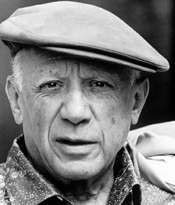 Picasso (1881-1973) era espanhol e morava na França. Um dos artistas que revolucionaram as artes no começo do século 20, com o Cubismo. Morreu aos 91 anos de ataque cardíaco após um edema pulmonar. 