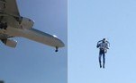 Pilotos de voos comerciais dos EUA relataram a aparição de um misterioso maluco equipado com uma mochila a jato, a mais de 900 m de altura em relação ao solo