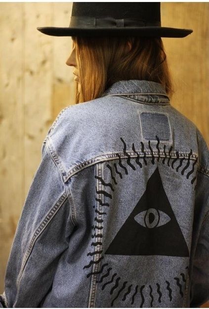 pintar jaqueta jeans