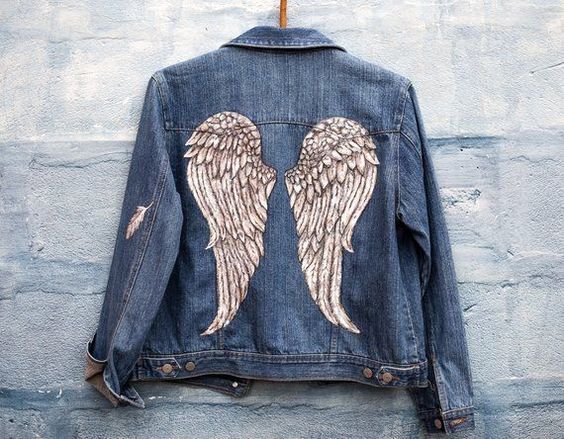 pintar jaqueta jeans