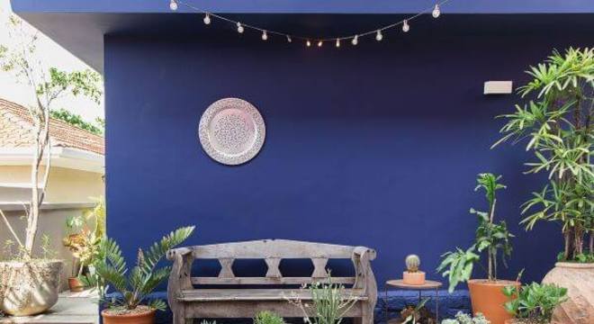 Pinturas de casas azul para varanda