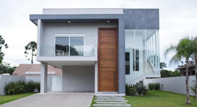 pinturas de casas cinza