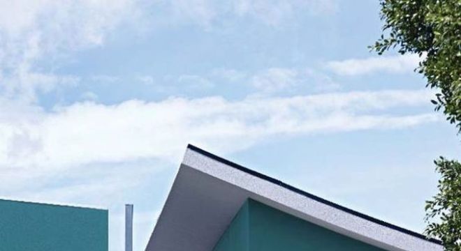 pinturas de casas em tons de turquesa