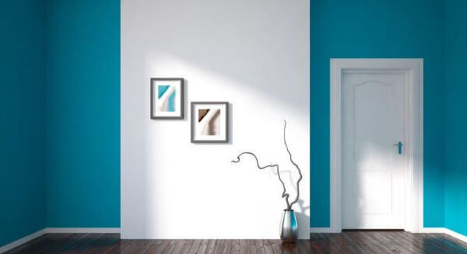 Pinturas de casas internas em turquesa