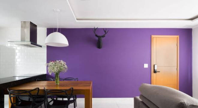 Pinturas de casas internas na cor roxa
