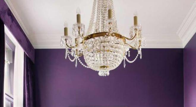 Pinturas de casas na cor roxa