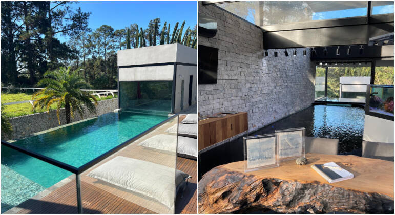 Bianca Andrade comprou, neste ano, uma mansão avaliada em R$ 18 milhões, e a piscina condiz com esse valor. A área externa é aquecida e dá acesso à sauna úmida da casa. Na parte de dentro do imóvel, há um aquário tão grande que comporta tubarões