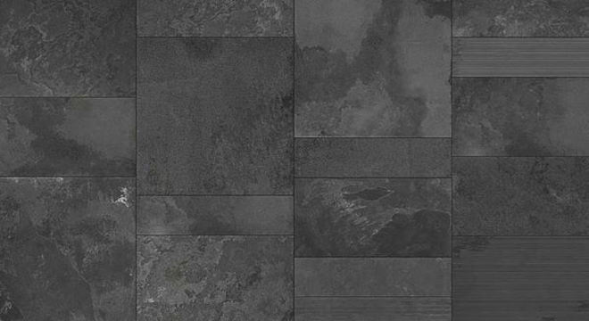 Piso de ardósia preto