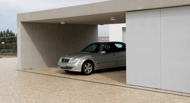 Piso para garagem do tipo pedra