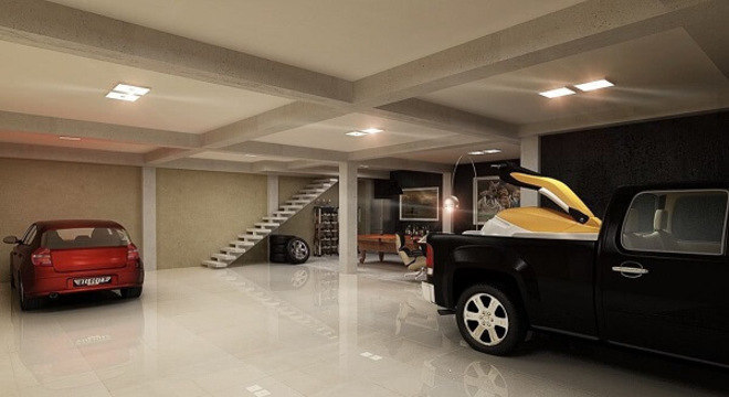 Piso para garagem do tipo porcelanato polido