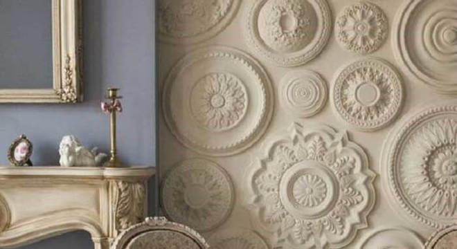 Placa de gesso 3D segue o formato de mandalas