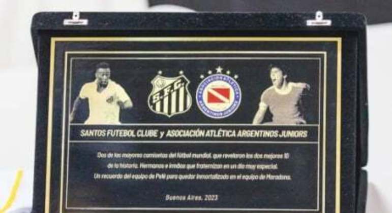Placa - Santos e Argentinos Juniors