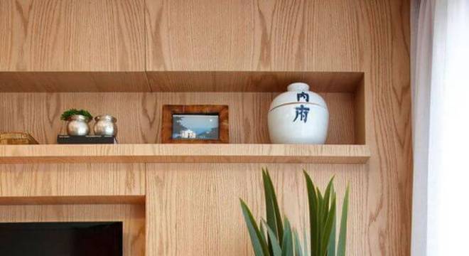 Plantas para apartamento - sala de tv com rack de madeira e plantas 