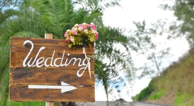 Plaquinhas para casamento informativas